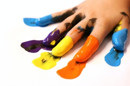 finger-painting